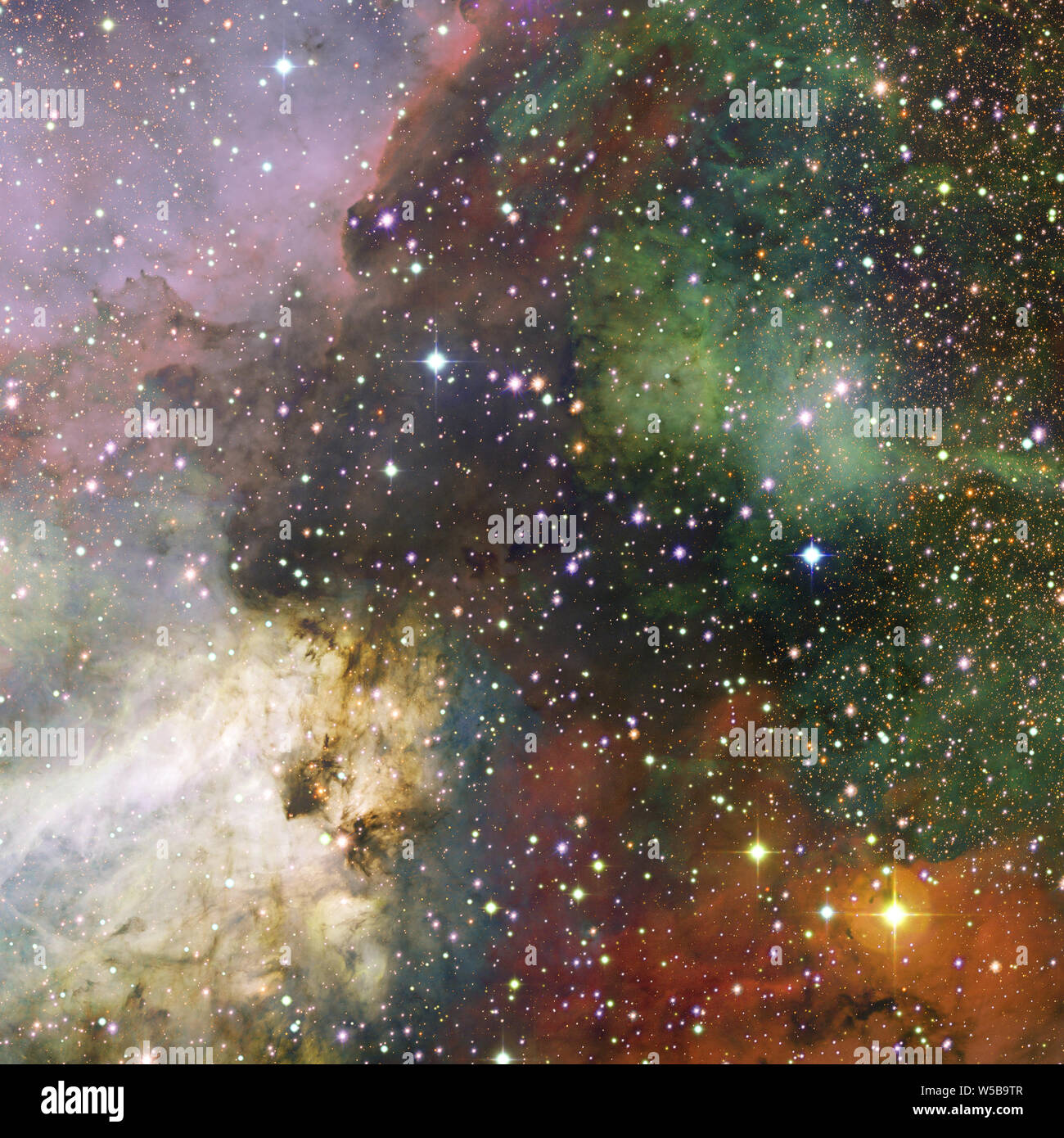 Nebula in outer space. Gas and dust clouds. Elements of this image furnished by NASA Stock Photo