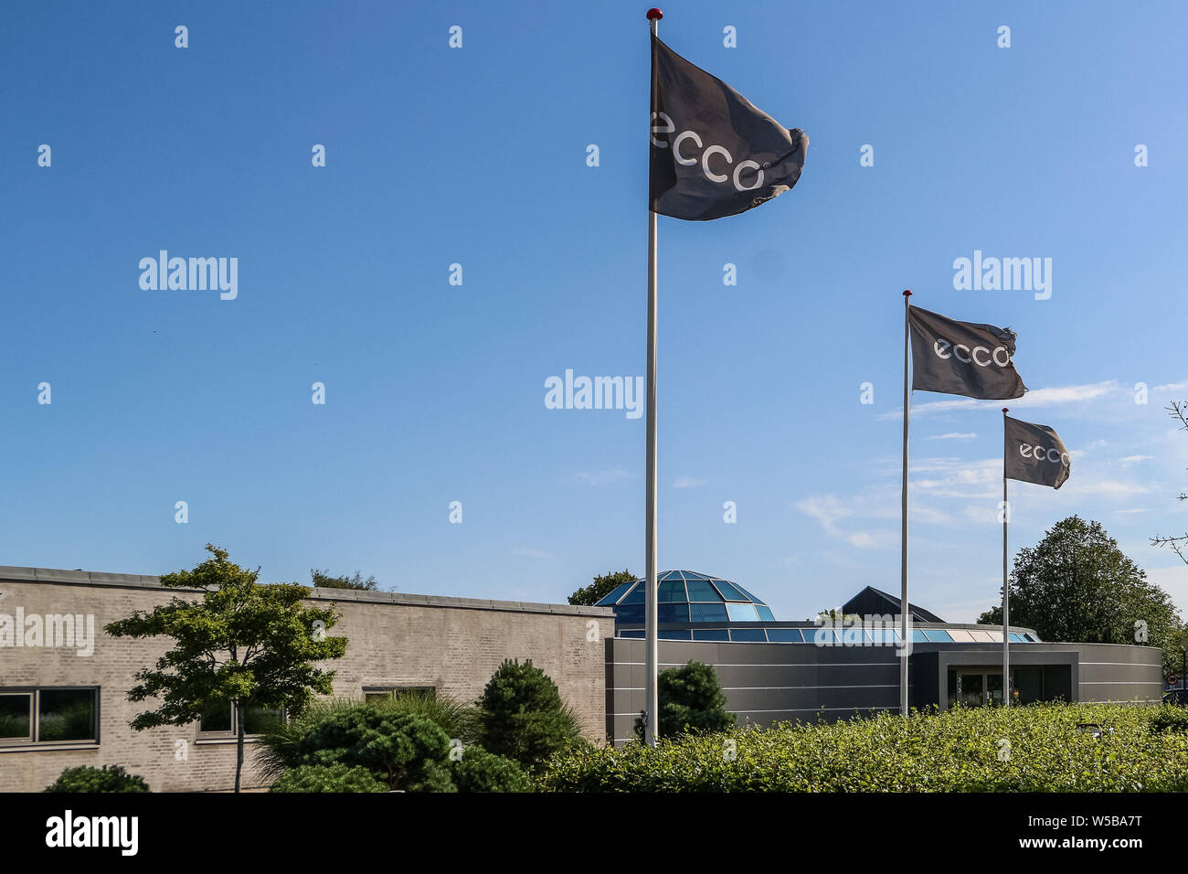 Bredebro, Denmark. 26th July 2019 ECCO Sko a Danish shoe manufacturer and retailer head office is ECCOÕs products are sold in 99 countries from over 2,250 ECCO shops and more