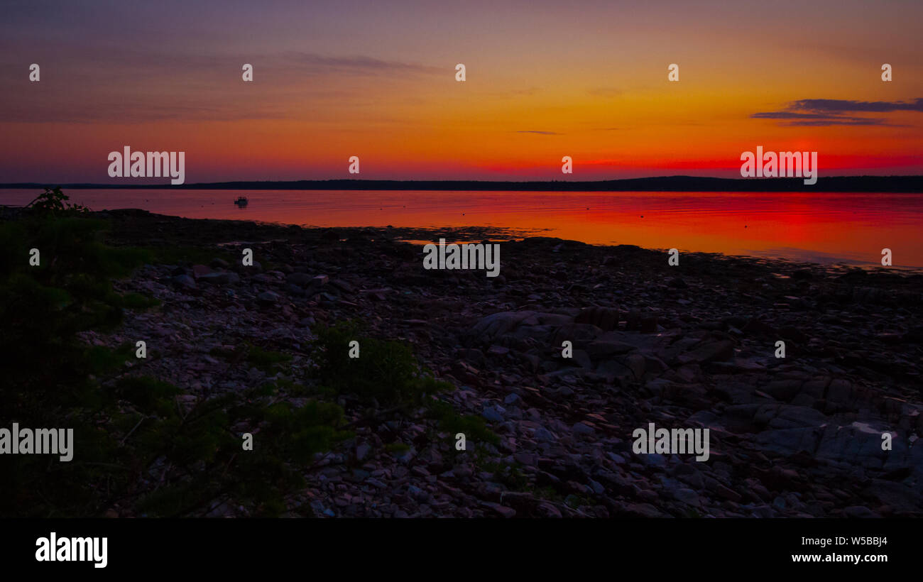 Sunrise, Gouldsboro Bay, Maine Stock Photo Alamy