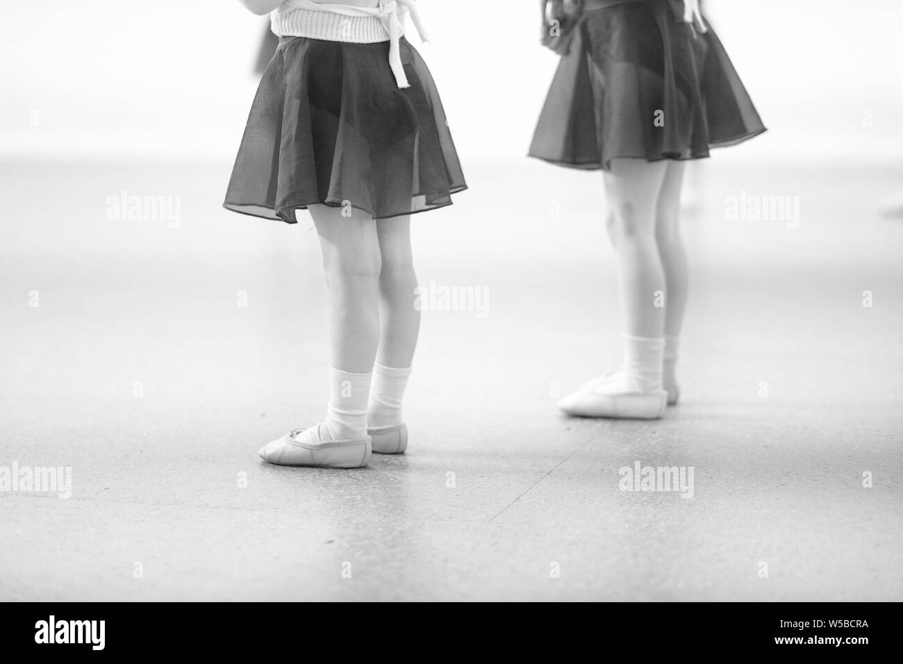 Little children at a rehearsal in a dance studio. Stock Photo