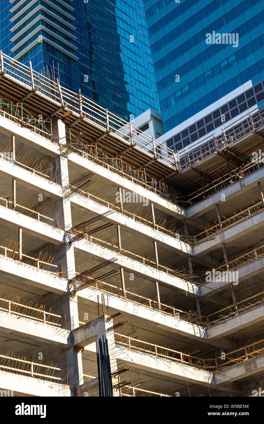 View of A new development of luxury apartments and office spaces rising high ...