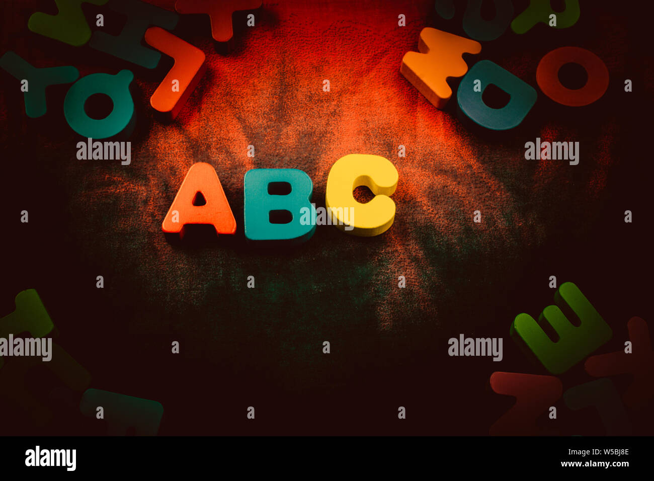 Colorful ABC Letters Of Alphabet Made Of Wood Stock Photo - Alamy