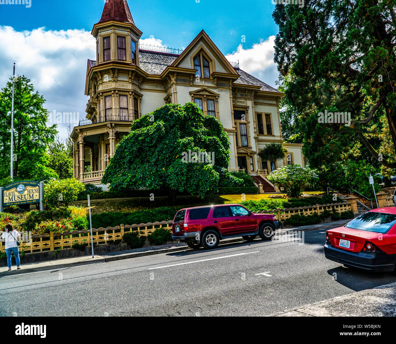 The Flavel House Museum in Astoria Oregon Stock Photo Alamy