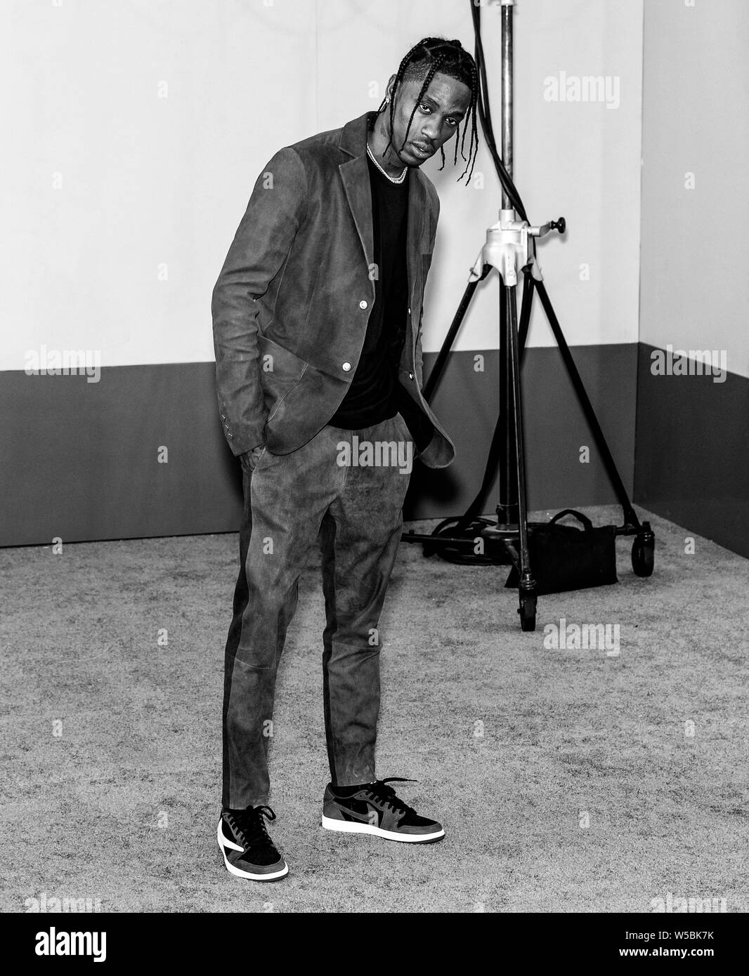 Los Angeles, CA - July 22, 2019: Travis Scott attends The Los Angeles Premiere Of  'Once Upon a Time in Hollywood' held at TCL Chinese Theatre Stock Photo