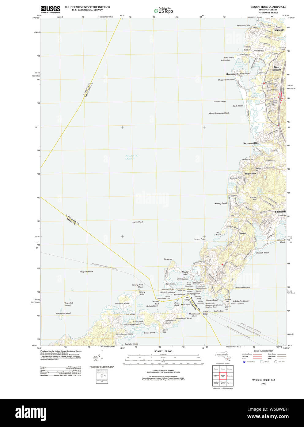 Map of woods hole Cut Out Stock Images & Pictures Alamy