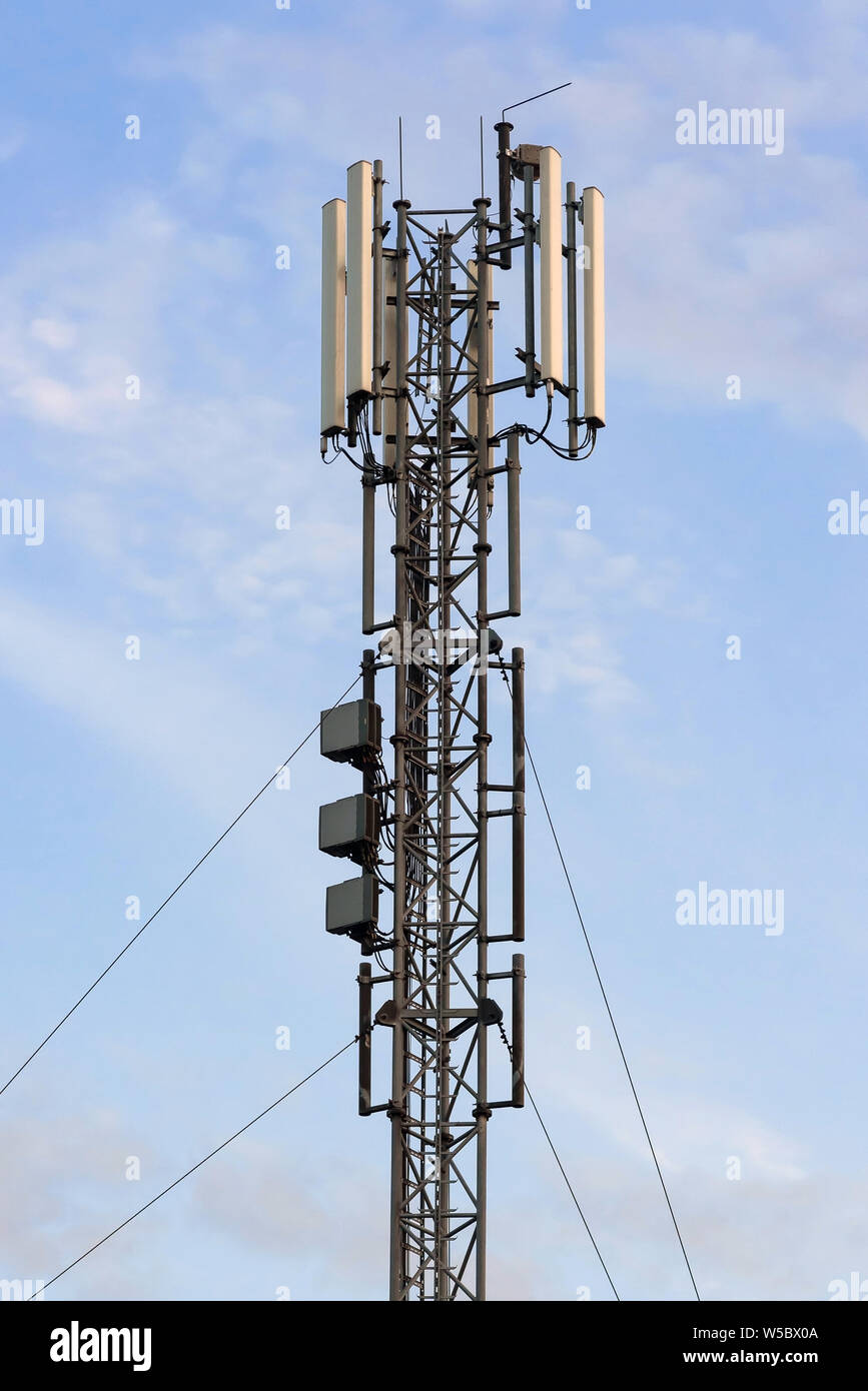 Mobile telephone mast base station hires stock photography and images