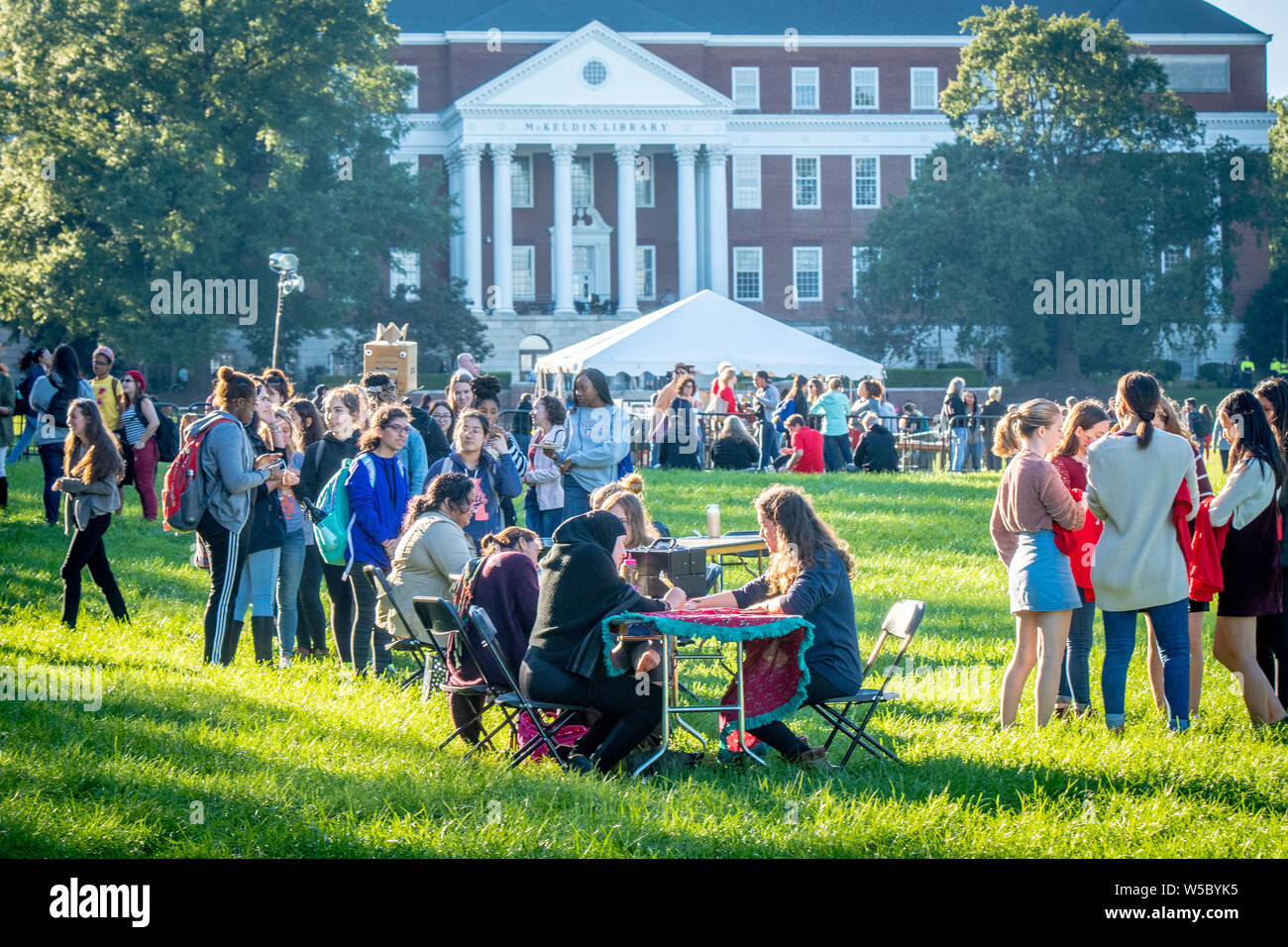 Students at the University of Maryland Carnival Stock Photo