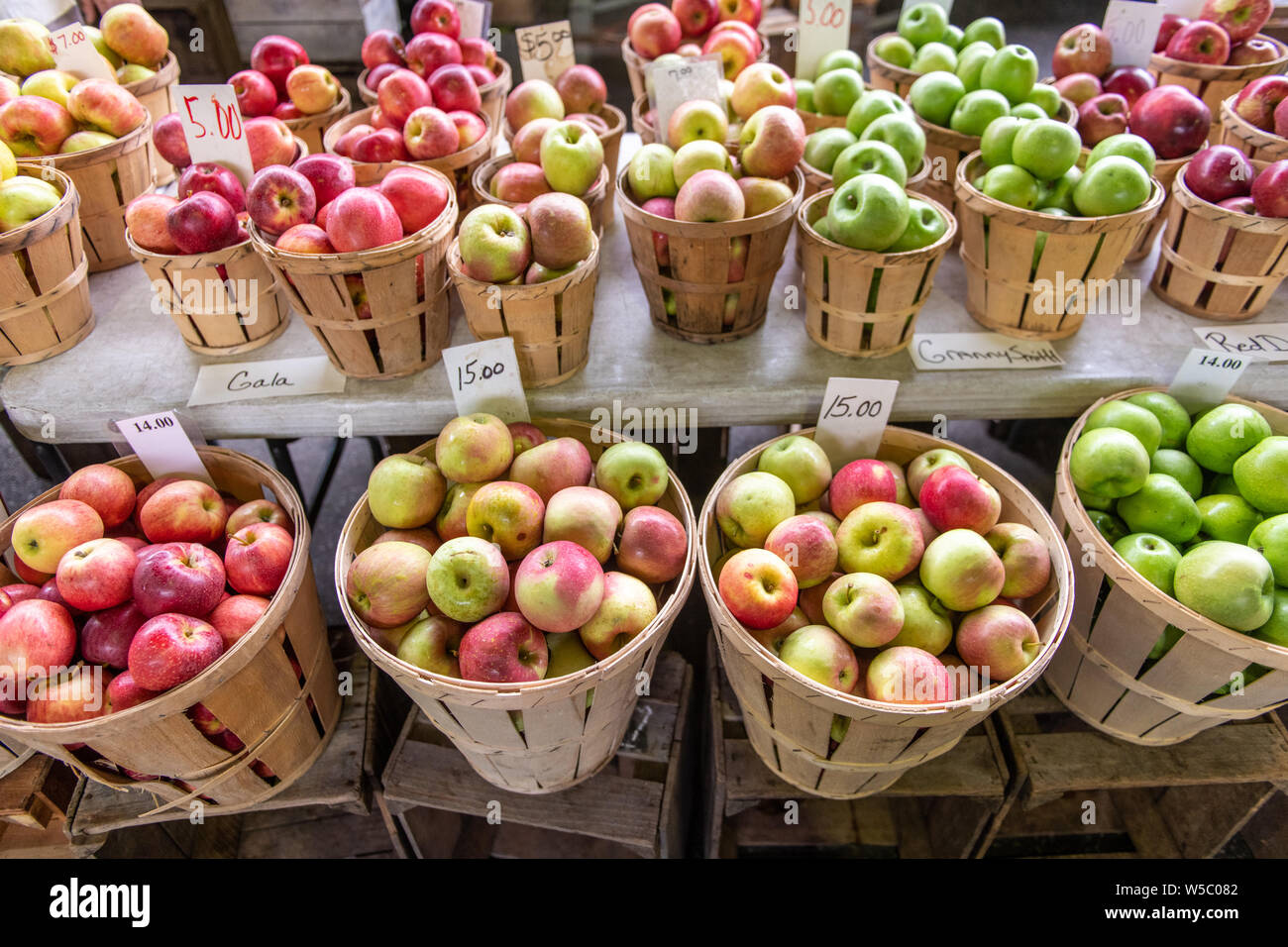 Apples for sale at a farmers market in Baltimore,MD Stock Photo Alamy