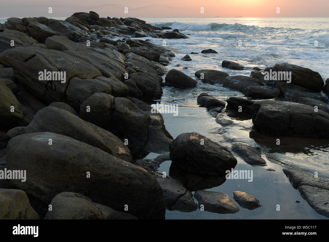 Durban, KwaZuluNatal, South Africa, atmospheric seascape, Umhlanga