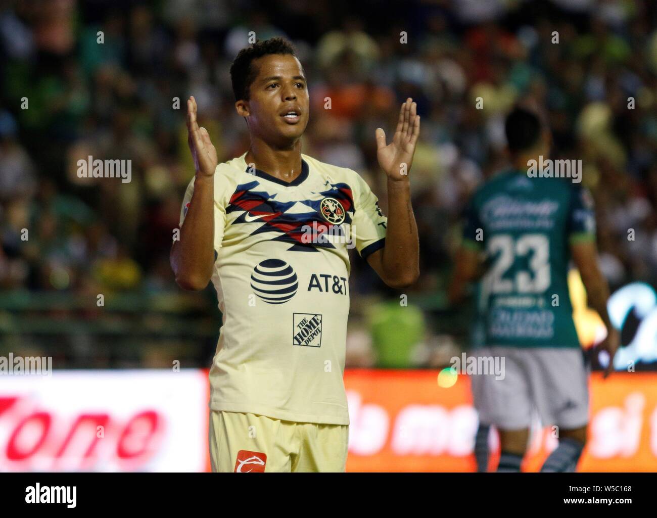 Leon Mexico 27th July 2019 Giovani Dos Santos Of Club America In Action Against Leon During The Torneo Apertura 2019 Soccer Match Between Club America And Leon At The Leon Stadium In