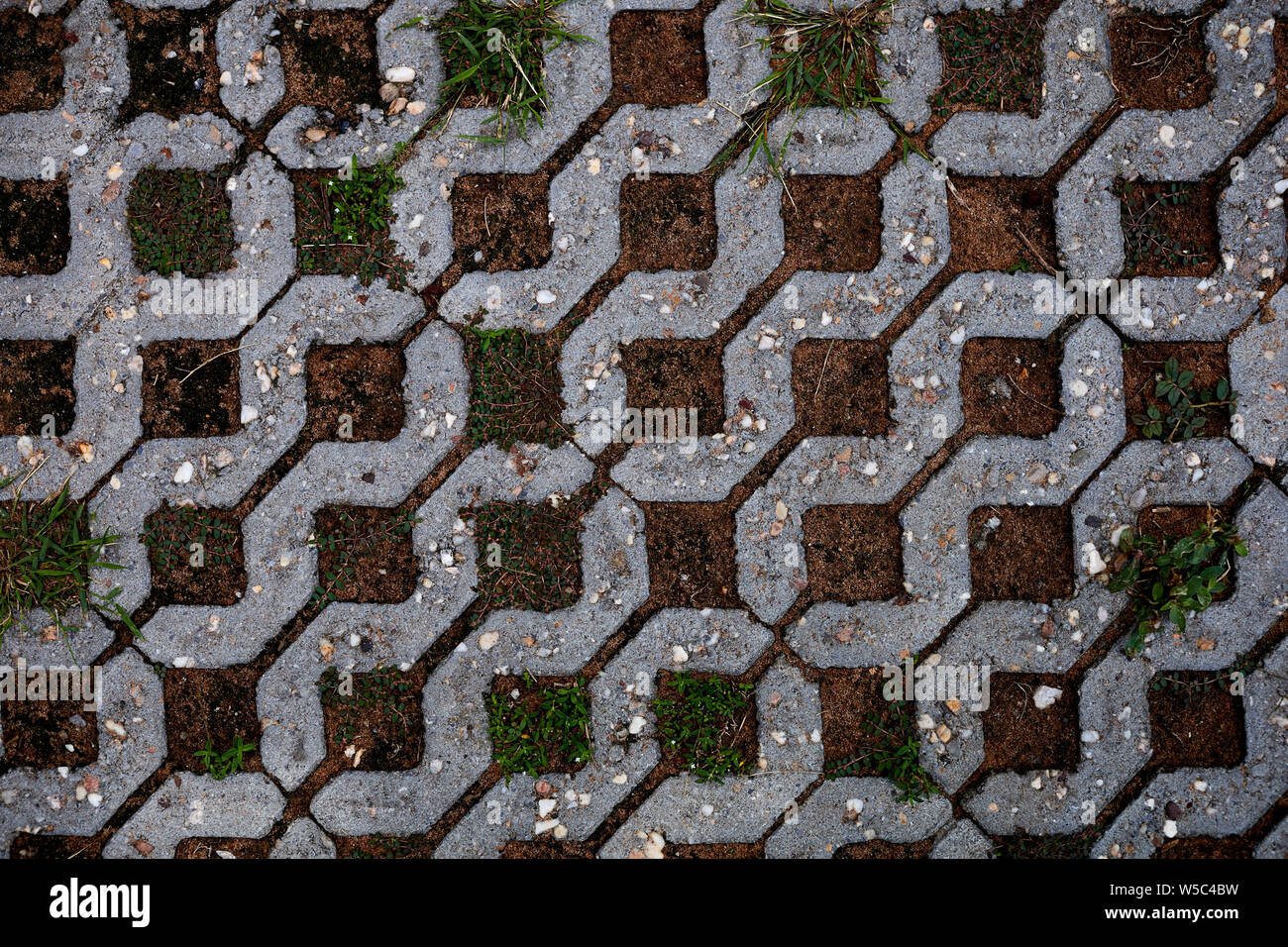 The white bricks tile floor Stock Photo