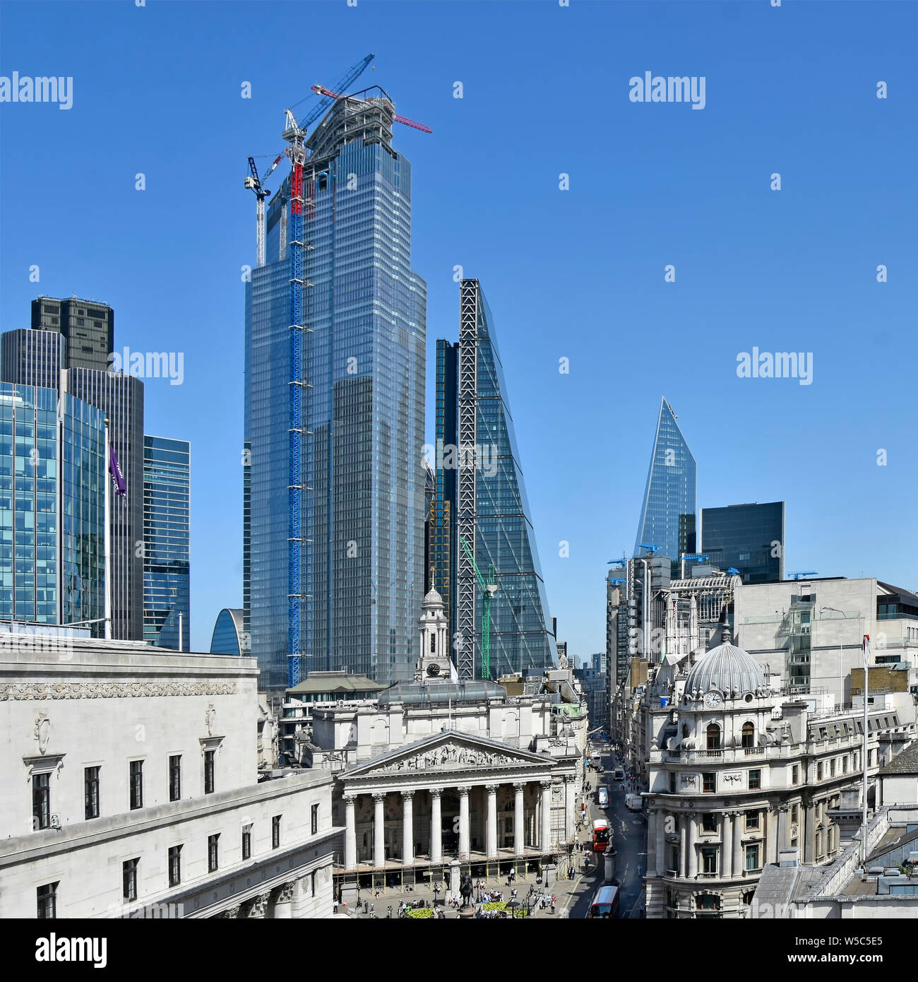 City of London cityscape skyline at 22 Bishopsgate landmark skyscraper ...