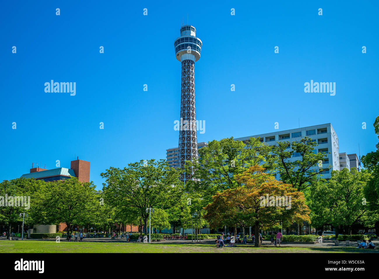 Yokohama Marine Tower at yokohama city, japan Stock Photo