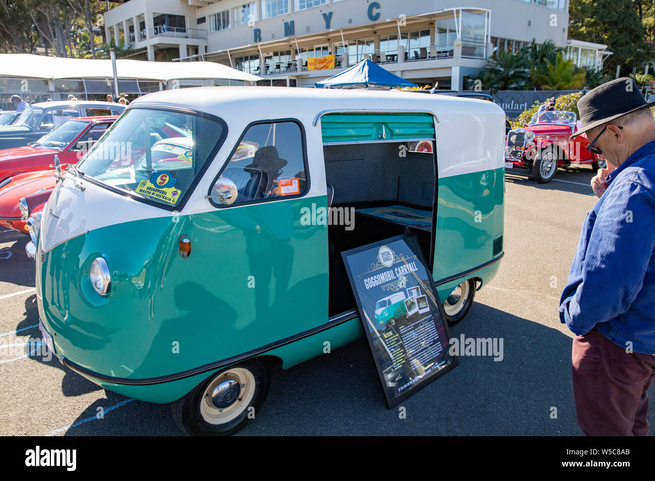 Goggomobil van, One of only 14 ever made, Goggomobil carryall van on display at the Royal motor yacht club in Newport,Sydney,ASustralia Stock Photo