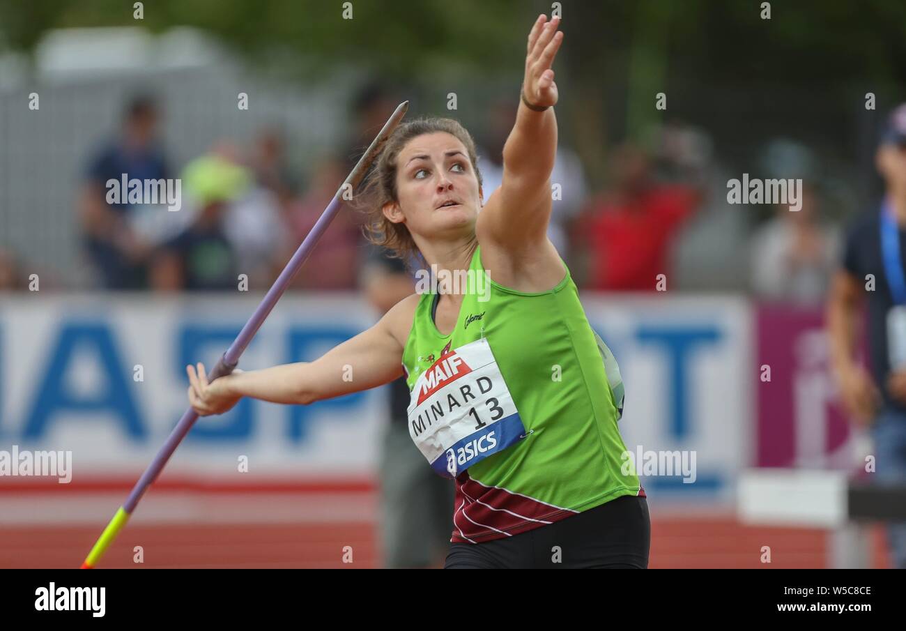 Alizee Minard on Finale Javelot  during the Athletics French Championship Elite 2019 on July 27, 2019 in Saint-Etienne, France - Photo Laurent Lairys / MAXPPP Stock Photo