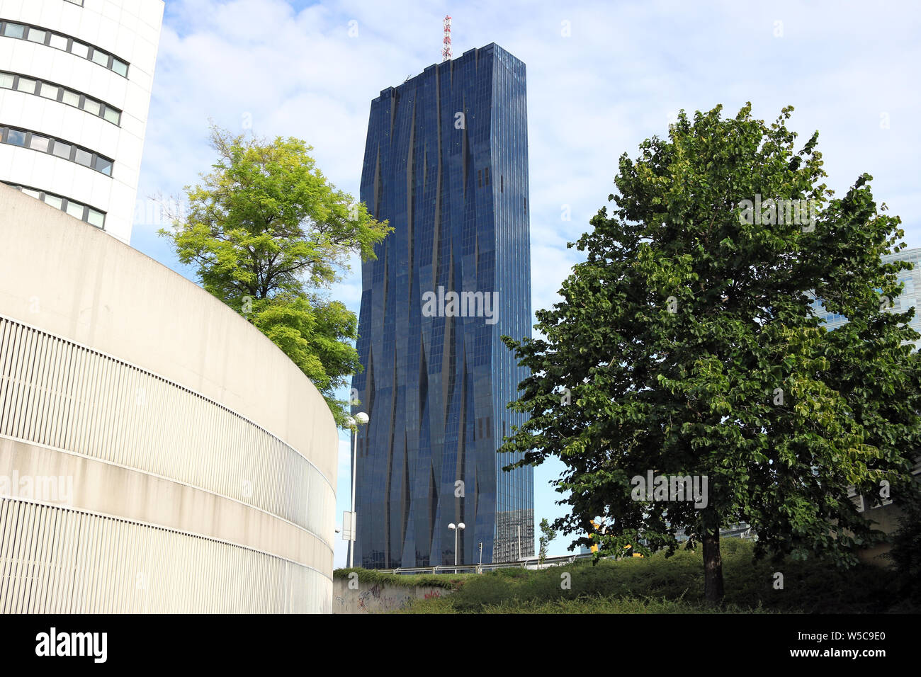 Modern office building Danube city Vienna Austria Stock Photo