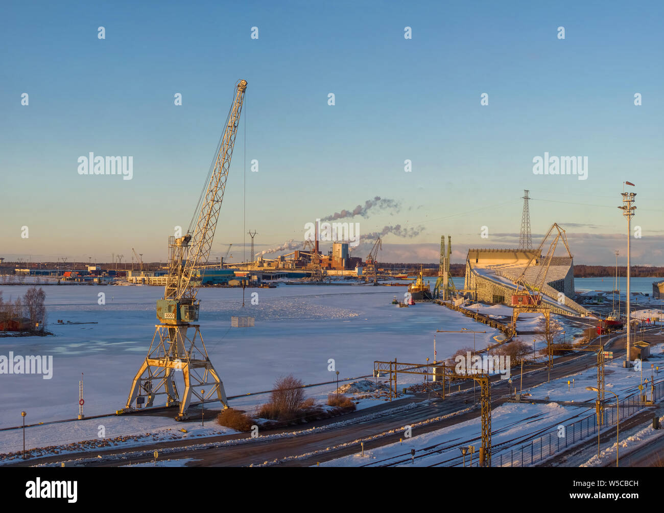 KOTKA, FINLAND - MARCH 10, 2019: March evening at the Vellamo maritime center Stock Photo
