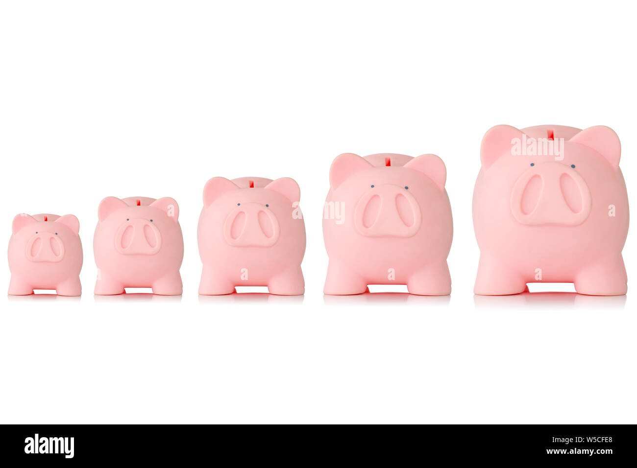 Piggy banks in a row Stock Photo - Alamy