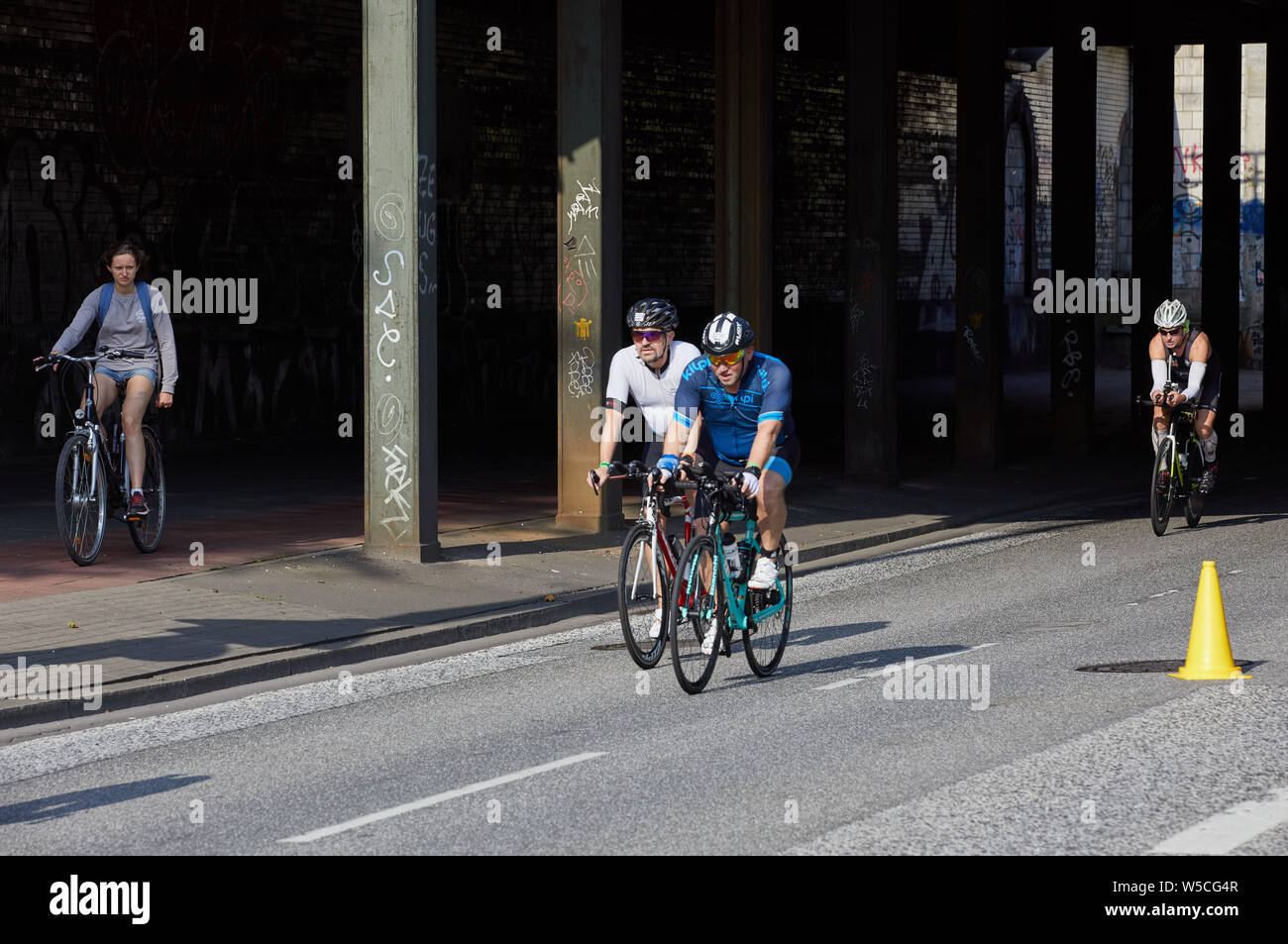 German Rinding Bycicles Hamburg, Germany. 28th July, 2019. Triathlon: Ironman World Series ...