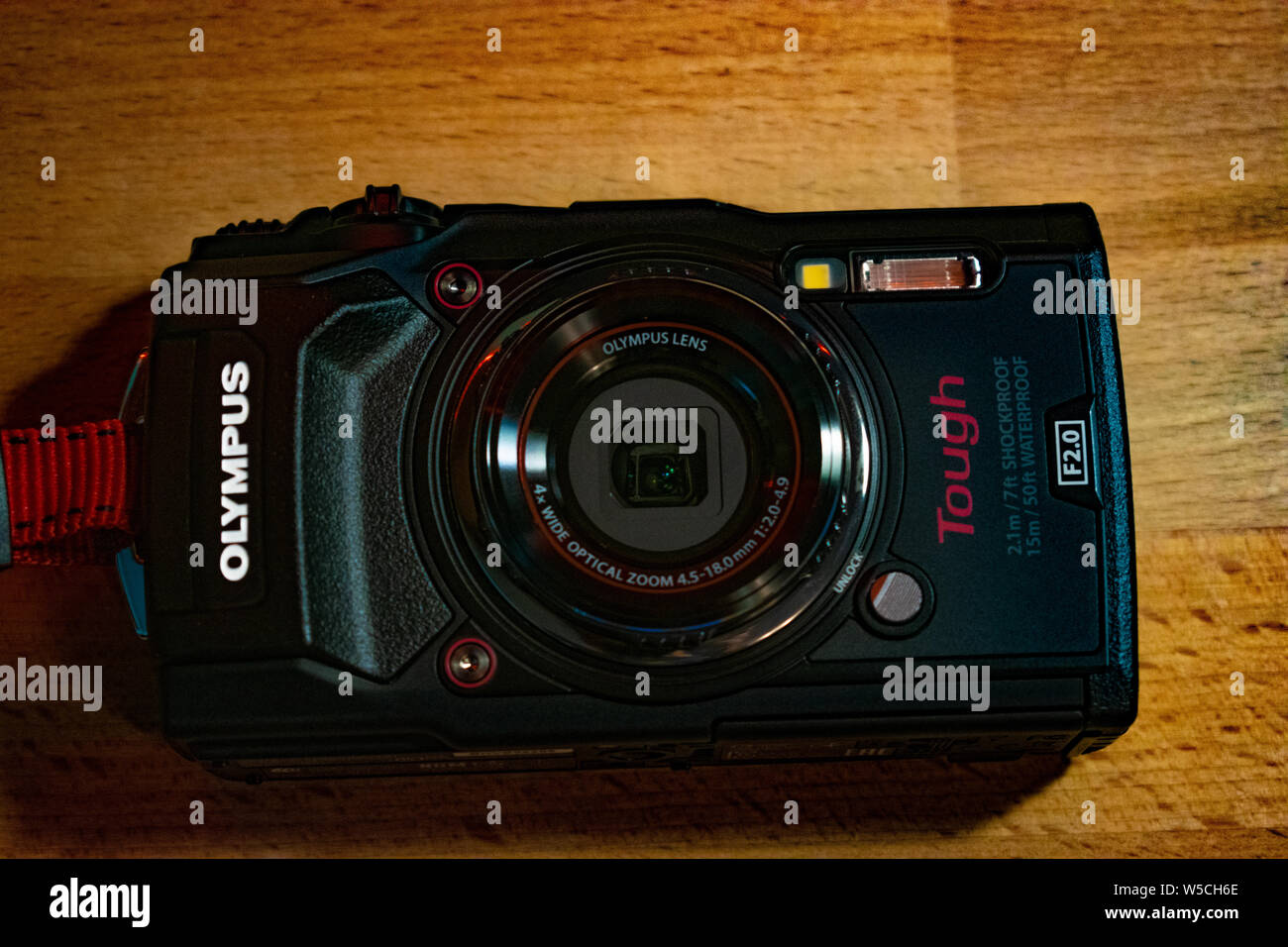 Olympus Tough TG-5 - A shockproof, waterproof indestructible budget compact camera Stock Photo