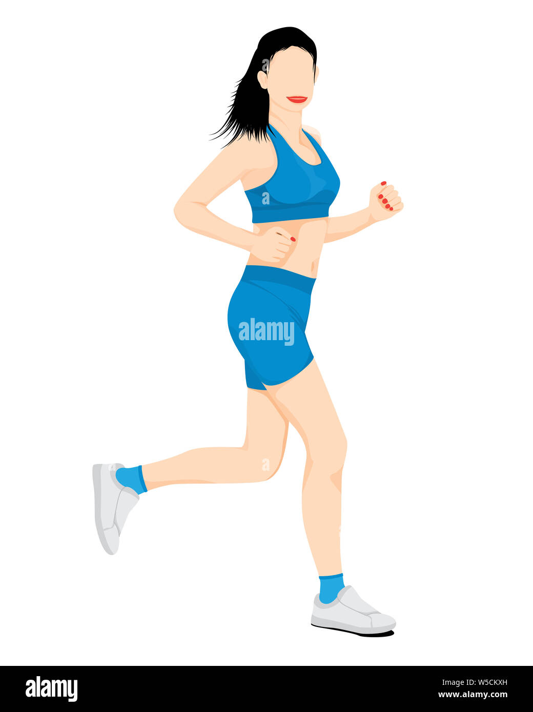 woman run exercise vector design Stock Photo - Alamy