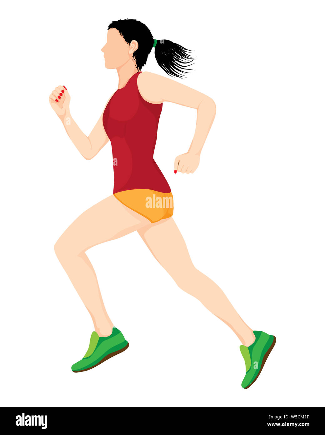 woman run exercise vector design Stock Photo - Alamy