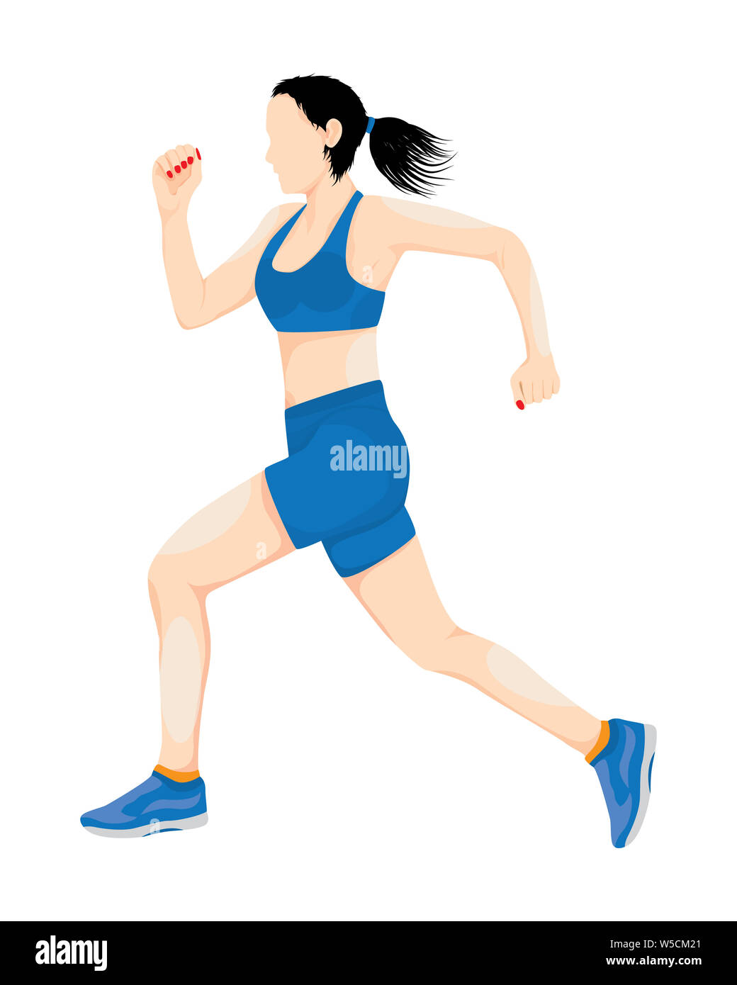 woman run exercise vector design Stock Photo - Alamy