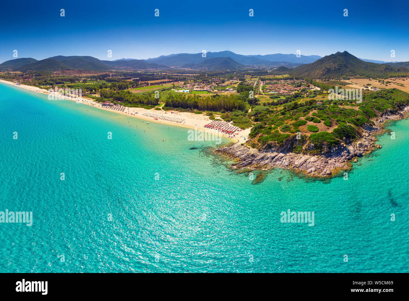 Cala Sinzias Beach In Castiadas Near Costa Rei On Sardinia