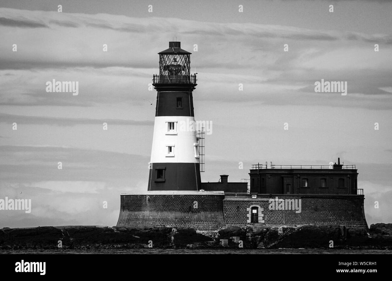 Longstone lighthouse,  outer Farne Islands, Northumberland, England Stock Photo