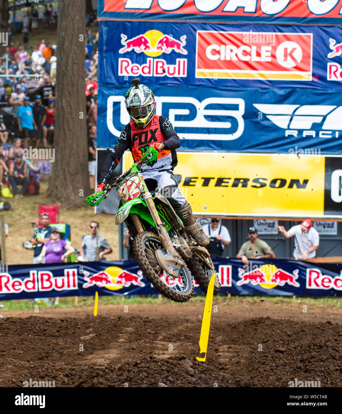 Washougal, USA. 27th July, 2019. 92 Adam Cianciarulo between section 26 and 27 during the