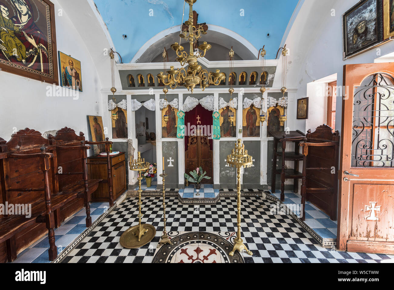 Evangelistria Monastery, Northern Sporades Greece. Stock Photo