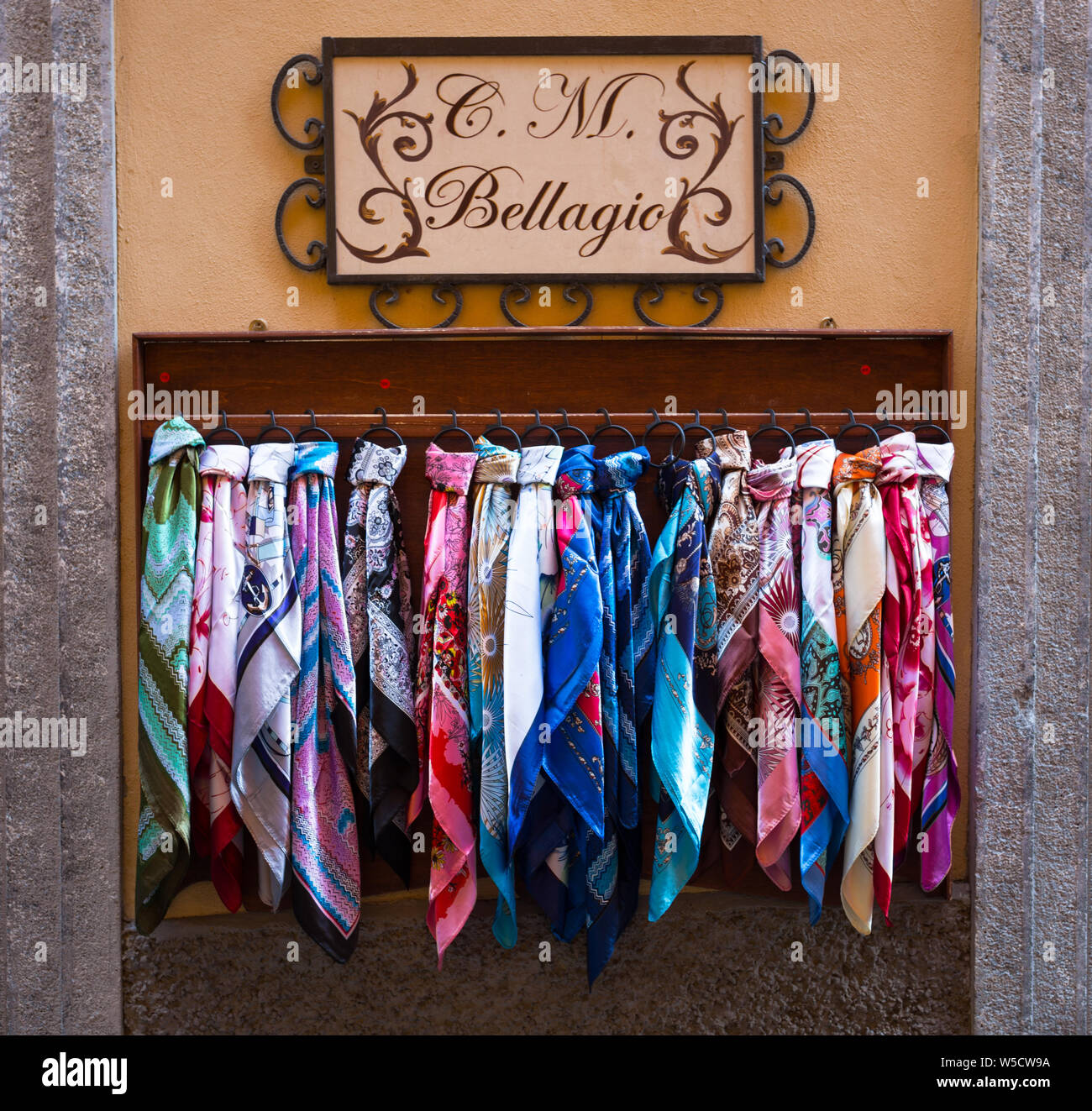 Silk scarves shop display hi-res stock photography and images - Alamy