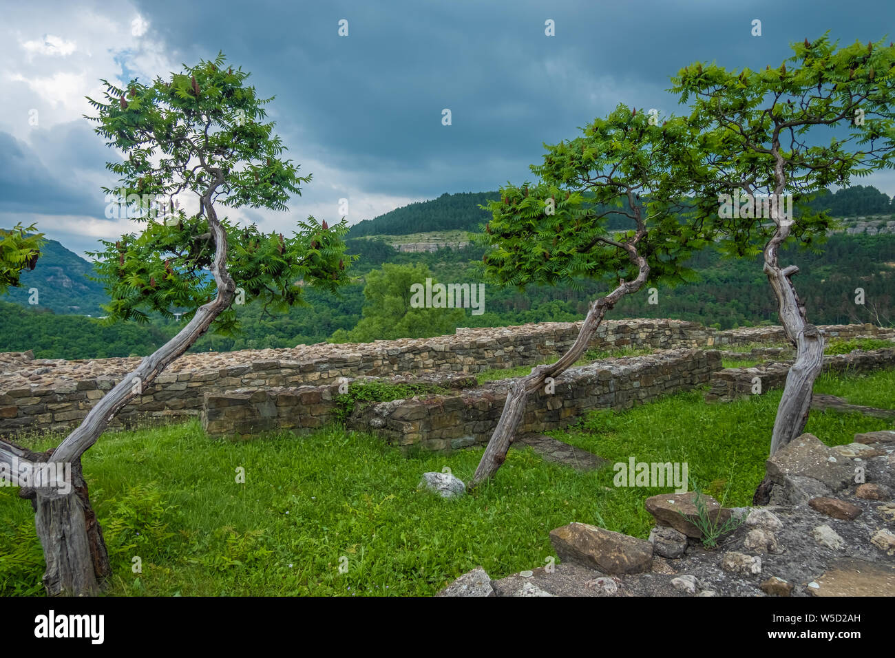 The medieval Tsarevets fortress, Veliko Tarnovo, Bulgaria. It was the capital of the Second Bulgarian Kingdom Stock Photo