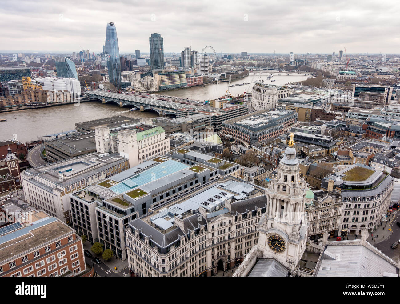 View South West from St. Paul's Cathedral Dome, London Stock Photo
