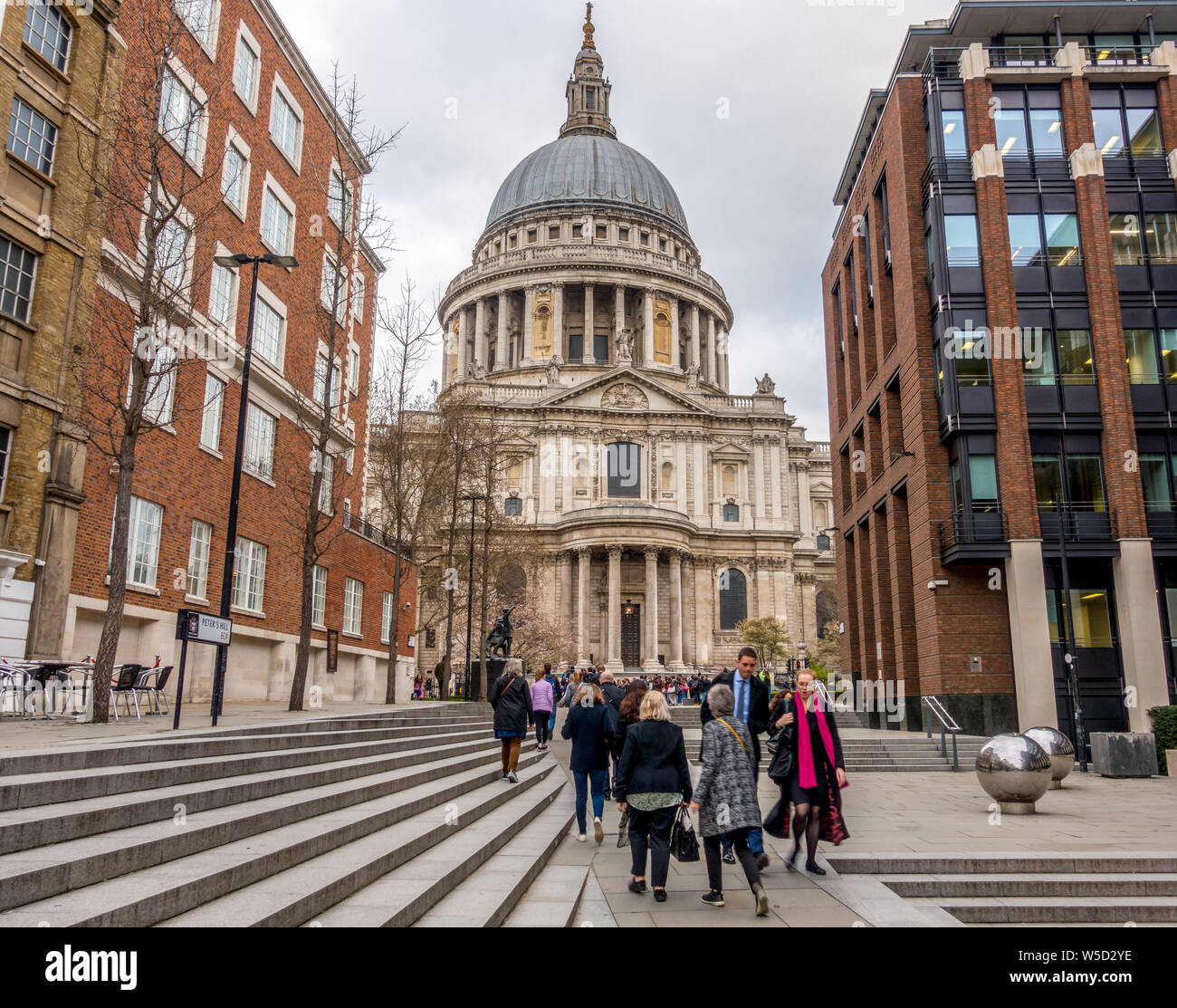 View of South face of St. Paul's Cathedral Stock Photo