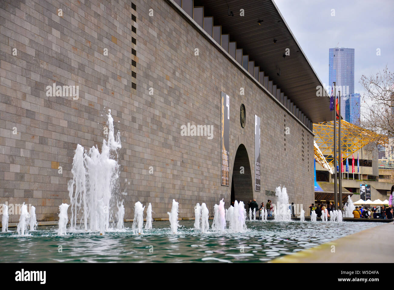 National Gallery Victoria Night Melbourne Stock Photos National