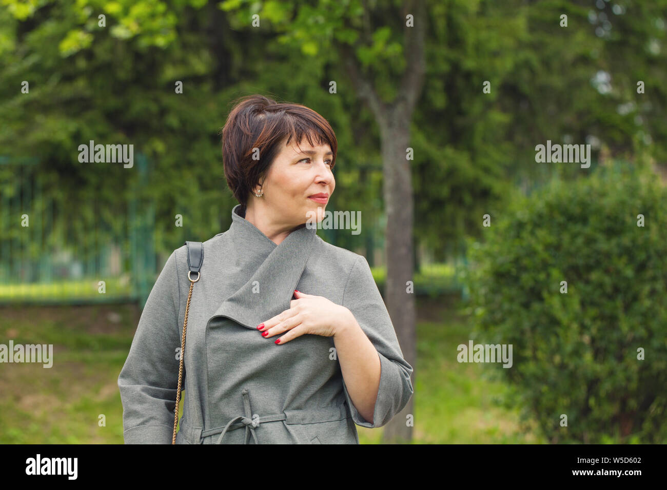 Mature woman summer walking hi-res stock photography and images - Alamy