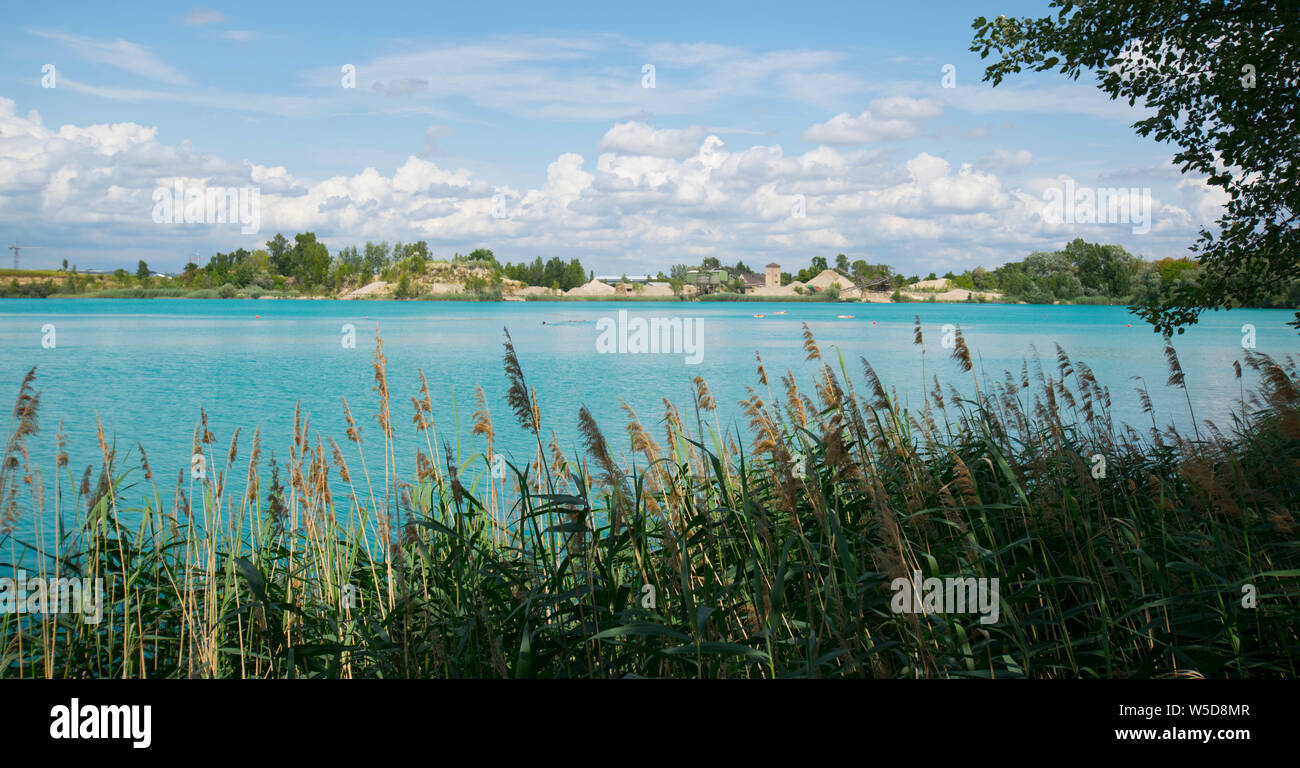 swimming lake in Whyl in the Kaiserstuhl area in germany Stock Photo