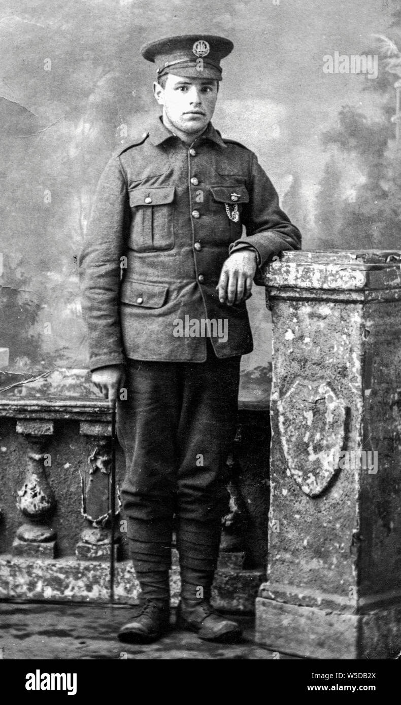 A first world war soldier posing for a phtograph Stock Photo