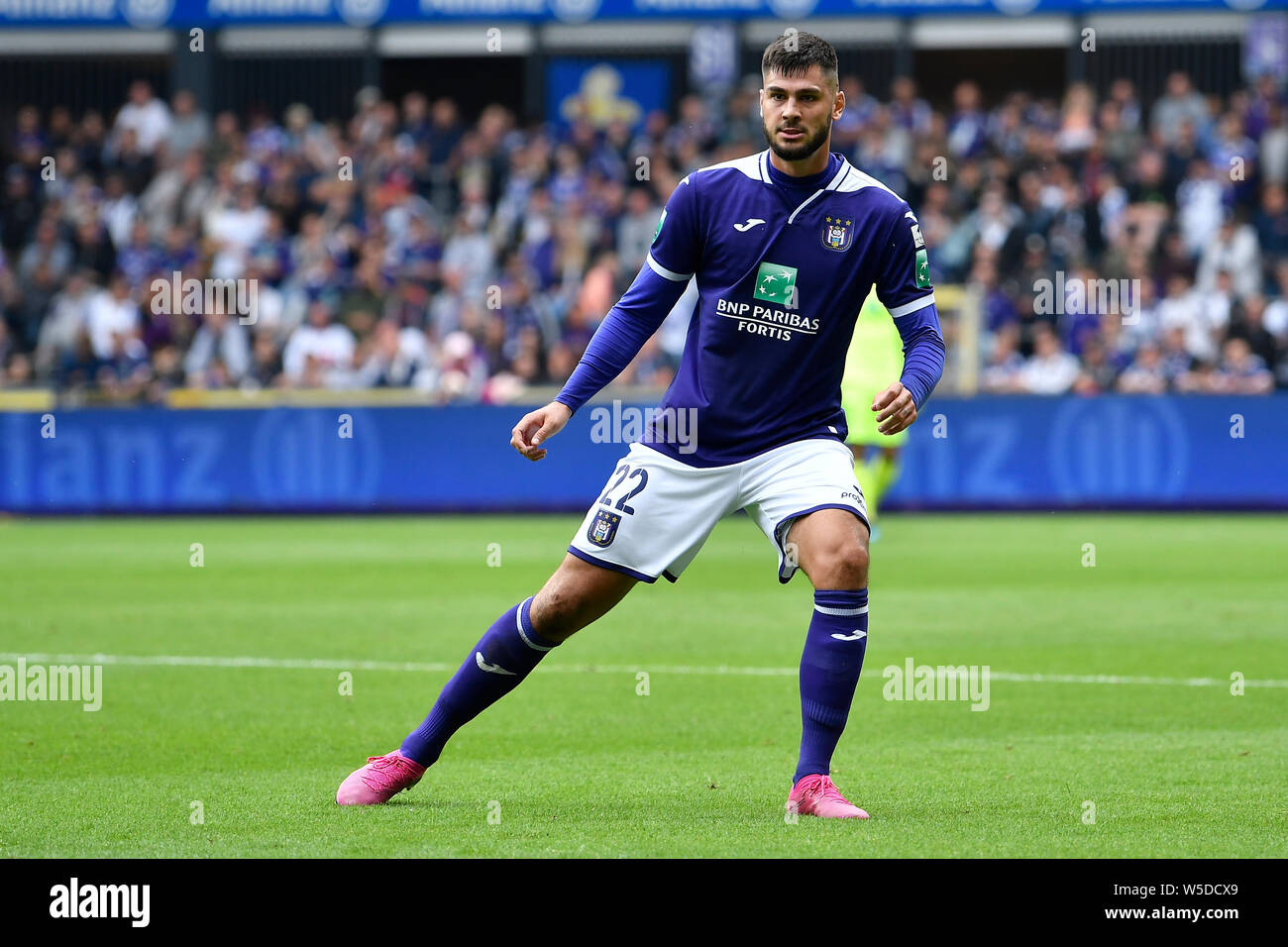 Anderlecht Belgium 28th July 2019 Elias Cobbaut Of Anderlecht Pictured During The Jupiler Pro League Match Day 1 Between Rsc Anderlecht And Kv Oostende On July 28 2019 In Anderlecht Belgium