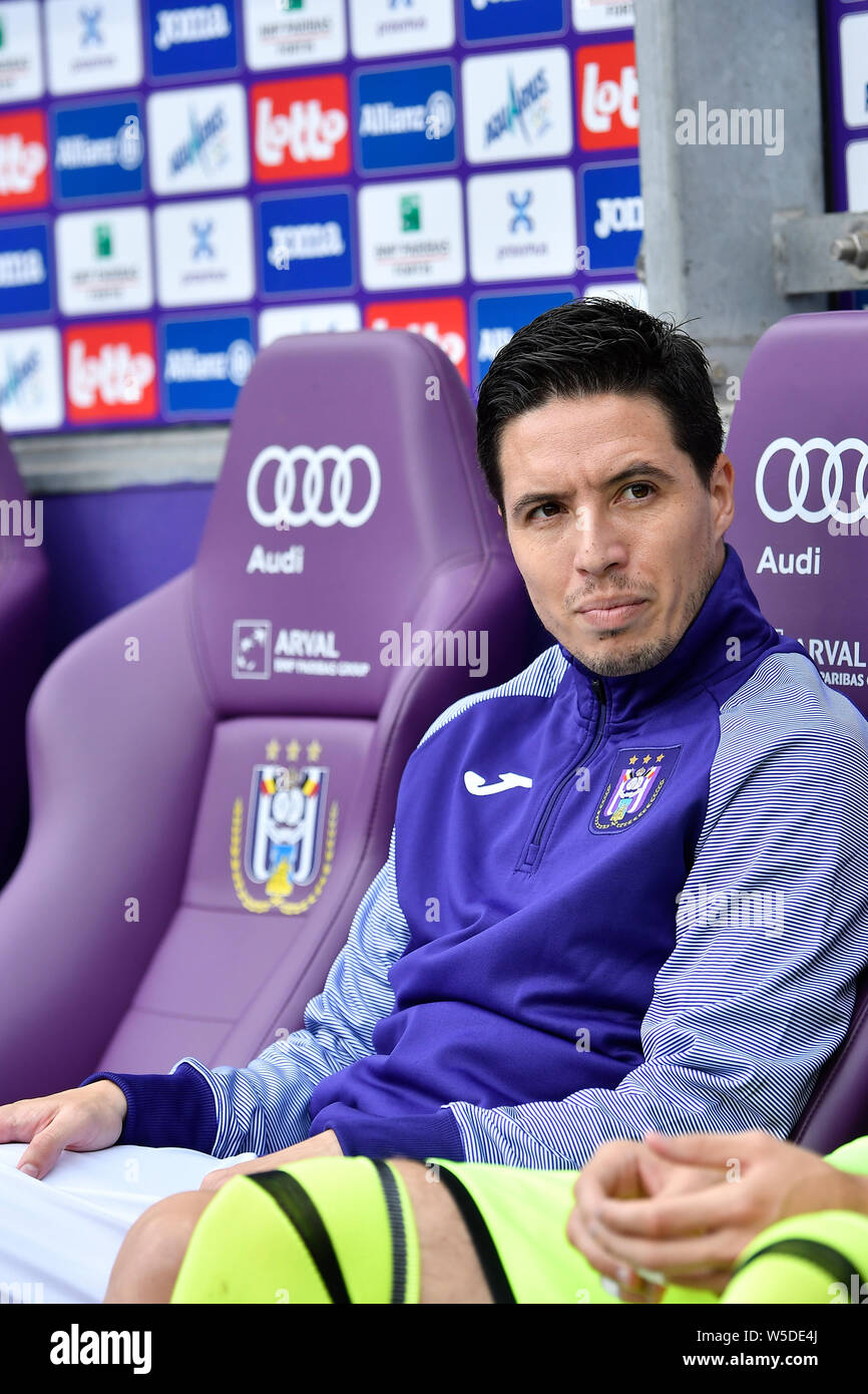 Anderlecht Belgium 28th July 2019 Samir Nasri Of Anderlecht Before The Jupiler Pro League Match Day 1 Between Rsc Anderlecht And Kv Oostende On July 28 2019 In Anderlecht Belgium