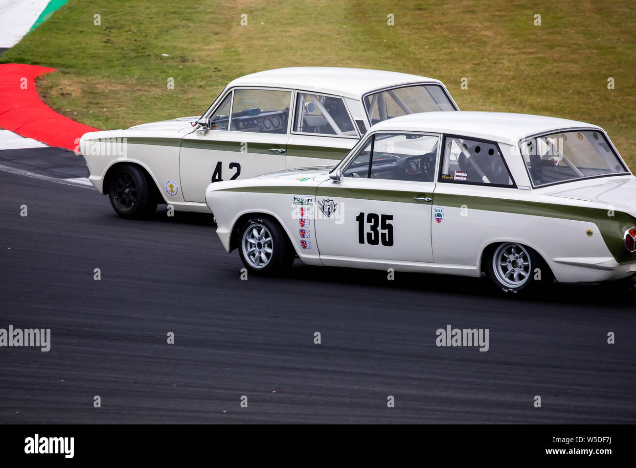 Qualifying: Transatlantic Trophy for Pre ’66 Touring Cars at Silverstone Classic Stock Photo