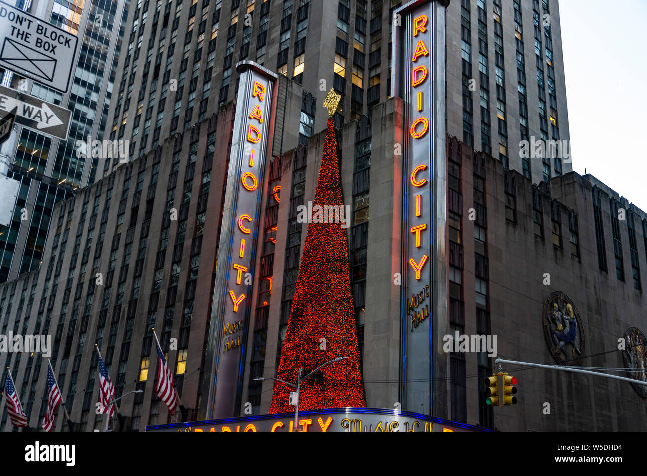 NEW YORK, NEW YORK - November 2018: Radio City Music Hall in New York during the holidays. Stock Photo