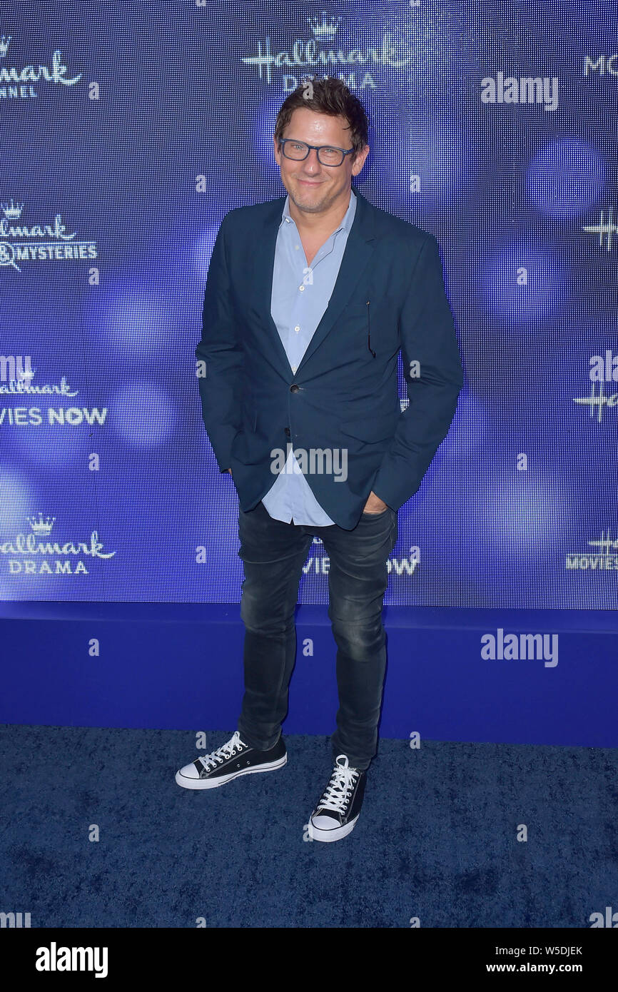 Eric Bross at the Hallmark Channel Summer TCA 2019 event in a private