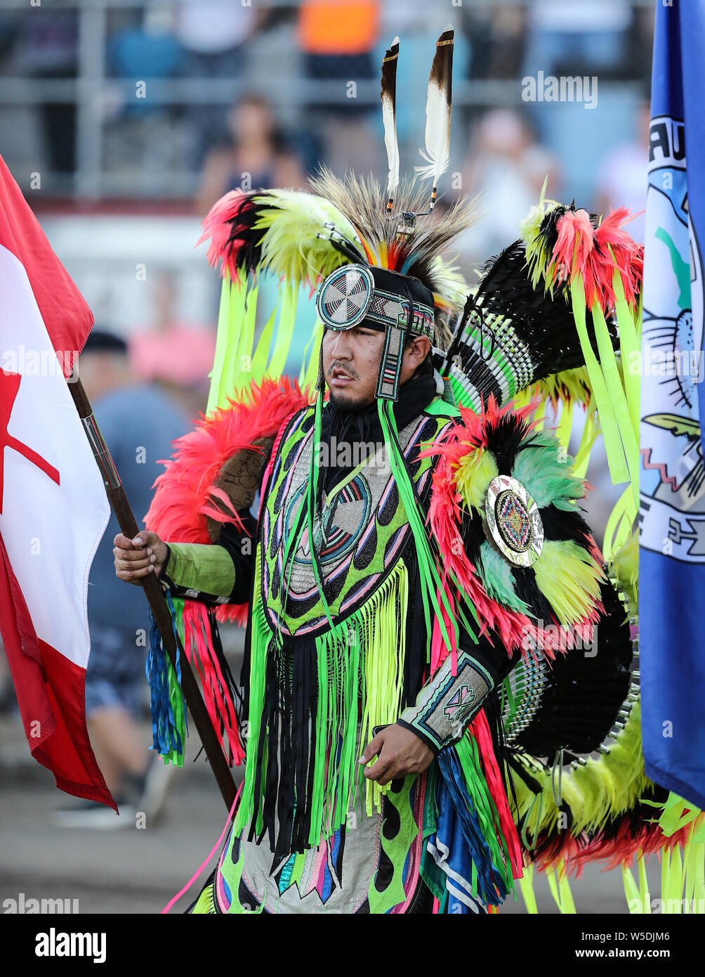 Native American dancers at a pow wow in North Idaho Stock Photo Alamy