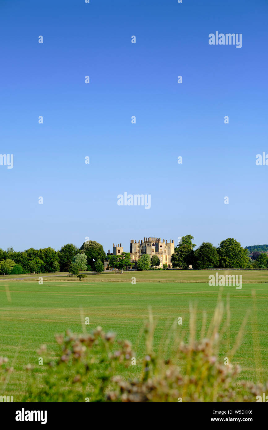 Summer Morning at Sherborne Castle Stock Photo