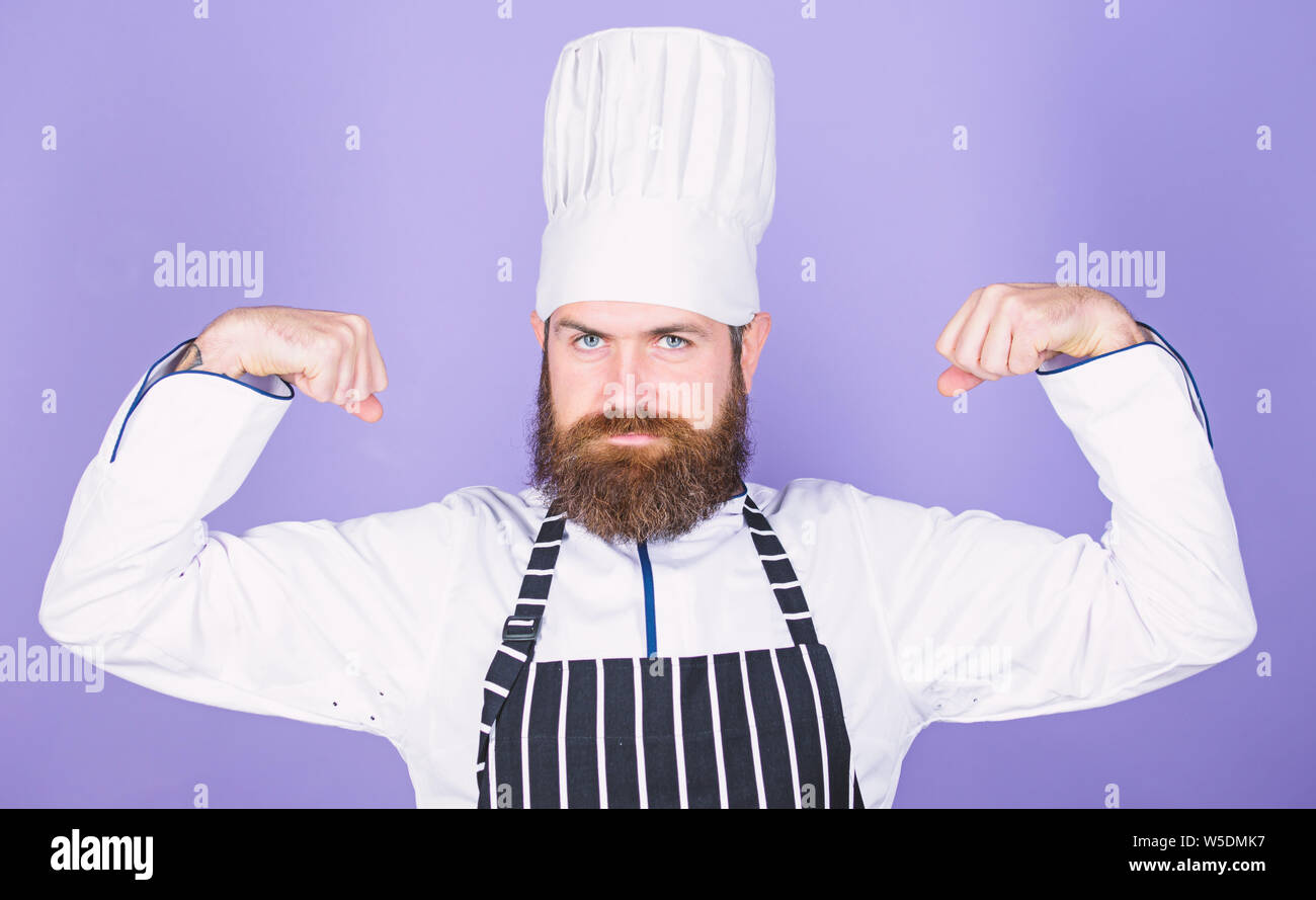Strong Cheff Confident chef male beard hi-res stock photography and images - Alamy