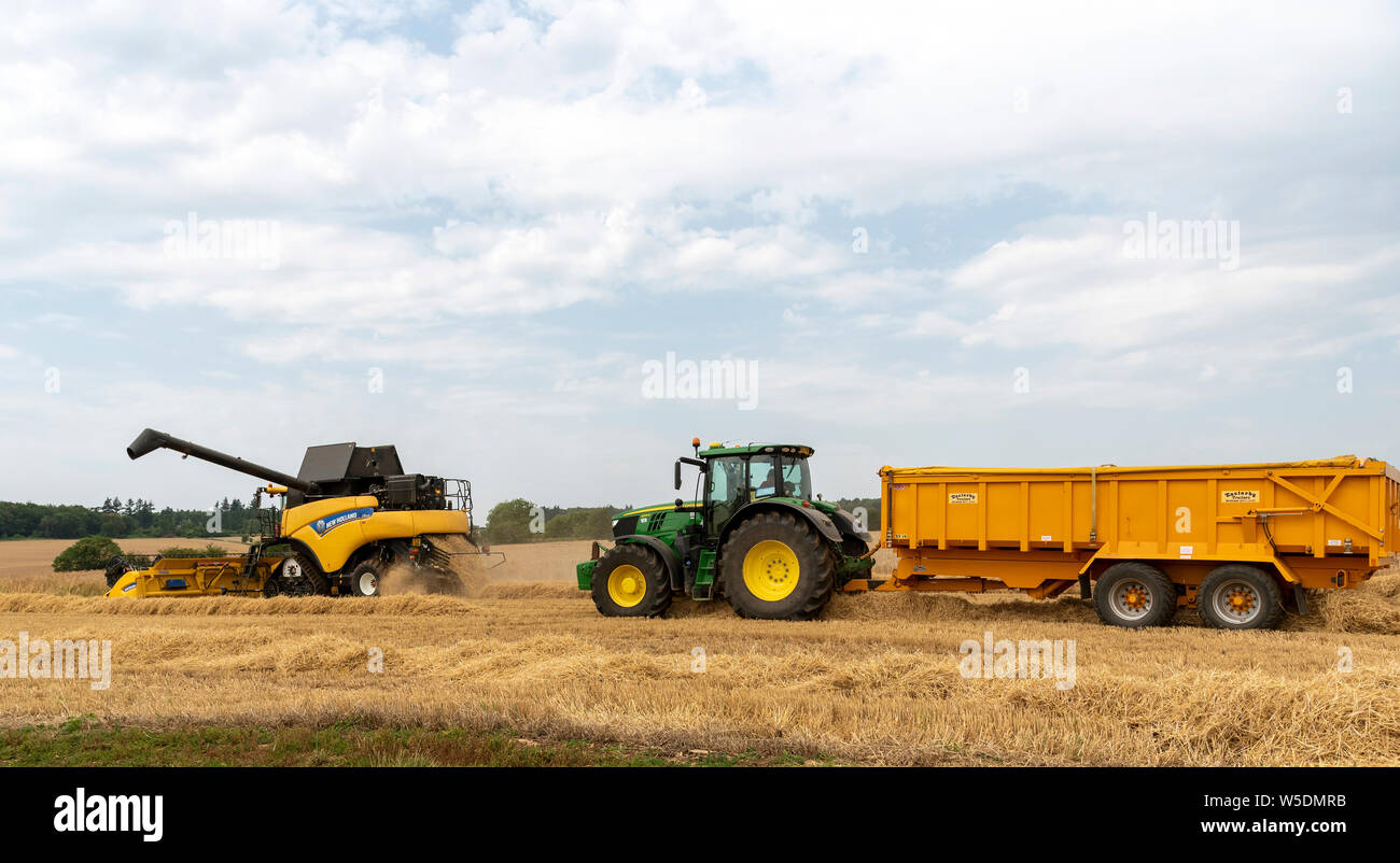 Combine Harvesters England High Resolution Stock Photography and Images