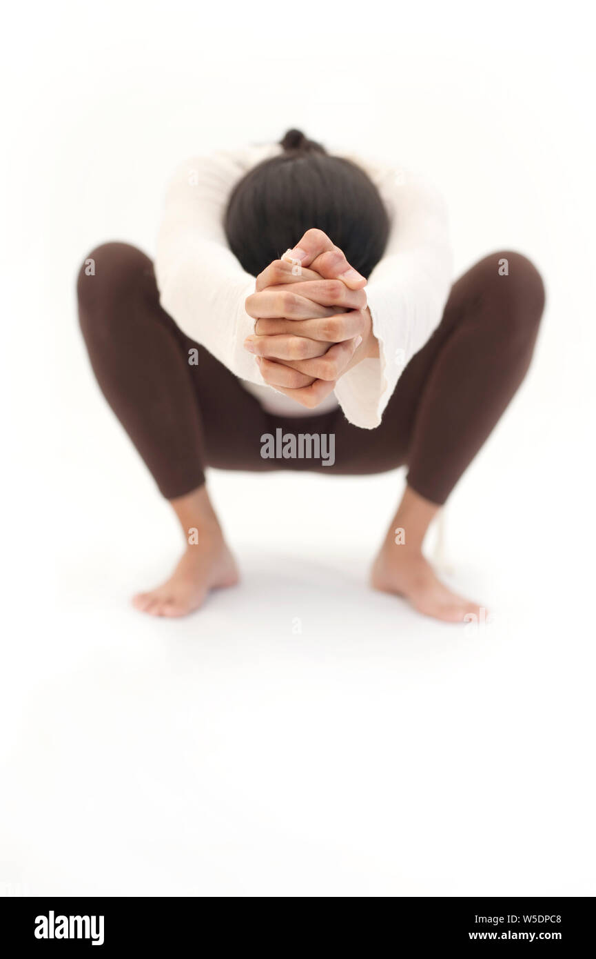 Beautiful yoga spiritual asian Korean American woman. Stock Photo