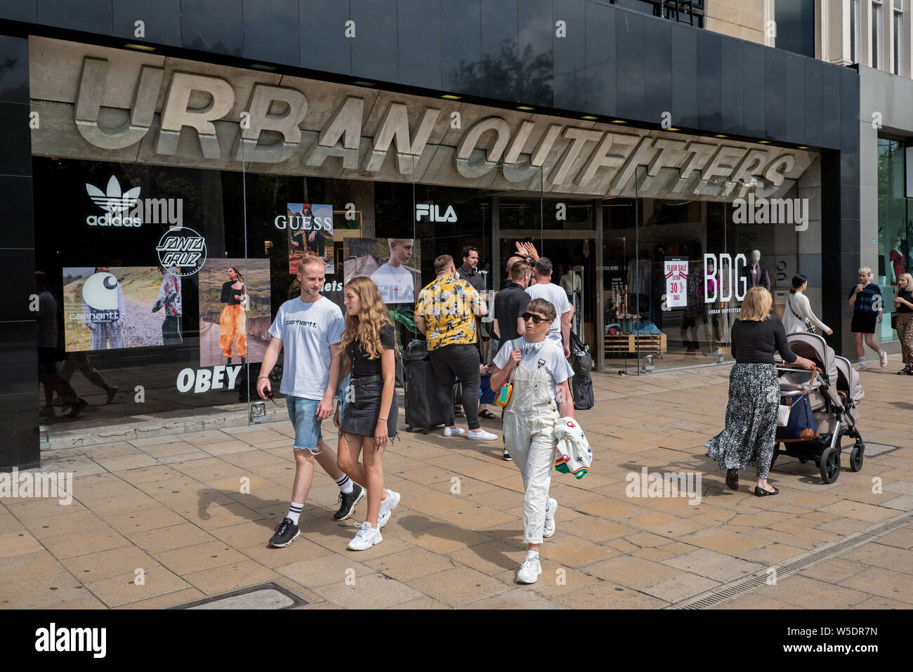 Pedestrians walking by Urban Outfitters store on Princes Street, Edinburgh,  Scotland, UK Stock Photo - Alamy